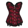 Bustier Corsetti Sexy Overbust e Lace Up Vintage Floral Bow Corsetto Lingerie Top Plus Size Corsetto per le donne Burlesque Costum2547