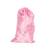 18x30cm em branco 13 cores rosa claro rosa rosa virgem embalagem extensão do cabelo cetim saco de seda presente pacotes de cabelo sacos de embalagem T20245U