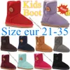 Kids Australian Classic Button Girls Boots Toddler Buty dla dzieci Projektant młodzież futrzane trampki dziecięce dziecko zimowy but śnieżny kasztanowy czerwony czarny gre p9ke#