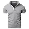 Mannen Polo Mode Man Polo Shirt Effen Kleur Mannen Korte Mouw Polo Shirt Zomer Streetwear Casual Mode Mannen Tops ademend 230720