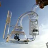 10 tum spiralglasbongar återvinnare dab riggar glas vattenrör rökrör med 14 mm skål