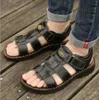 Sandals Leer Summer Heren Open Slippers Zachte Sandalen Heren Romeinse comfortabele buitenstrand Walking Shoes 230720