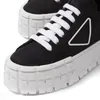 Classic Casual Shoes sneaker Wheel Platform nylon Thick Sole canva Luxury Designer Summer black white loafer New tennis men Women Outdoor flat walk hike lady With box