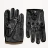 Nouvelle Arrivée De Luxe Hommes Gants En Cuir Véritable Gants En Peau De Mouton Mode Hommes Noir Gants De Conduite Respirant Pour Hommes Mitaines Y2001248r