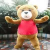 2018 Högkvalitativ nallebjörn av Ted Adult Size Halloween Cartoon Mascot Costume Chrismas Fancy Dress240U