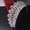 Bandane Copricapo da sposa con diamanti Copricapo a corona Accessori per capelli da sposa in lega Copricapo con strass Sposa