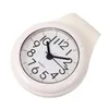 Horloges murales horloge salle de bain douche suspendu silencieux étanche cintre clé baignoire Up Simple rond décoratif minuterie crochet ventouse bain