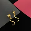 Letter Pendant Earrings 18k Gold Plated Eardrops Women Stainless Steal Simple Vintage Stylish Eardrops Luxury Brand Designer Headdress