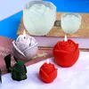 Moldes para hornear, 2 uds., moldes de hielo de silicona rosa 3D, velas de flores DIY, molde de resina epoxi, fabricante de cubitos de jabón, herramientas para pasteles de cocina