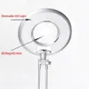 LED 8X Magnifier Lamp Swivel Arm Clip-on Table desk Light repair cosmetology Clamp Beauty Skincare Manicure Glass Lens Tattoo C10199p