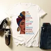 Damen Cartoon Feminist Letter T-Shirt Rundhals Kurzarm 9