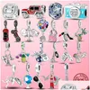 Takılar 925 Sterling Sier Shangle Charm Boncuklar Kolye Ayakkabı Seyahat Kız Ev Kupası Boncuk Fit Pandora Bilezik Diy Takı Damlası Teslimat F DHVGC