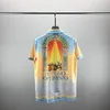 Męskie dresy letnie garnitur 3D Digital Print T-shirt Lapel T-shirt