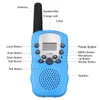 Walkie talkie giocattolo 2 pezzi 3-5 km Gamma bidirezionale Walkie talkie a lungo raggio Radio Interphone Giocattoli per bambini Bambini Outdoor Walking Camping Regali 230720