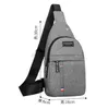 Portable Business Travel Sling Chest Påsar Fashion Crossbody Bag Canvas Messenger Wallet Phone Påse Män Kvinnor Fitness Sports Bag Leisure Mini Gym Packs