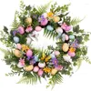 Fiori decorativi 10 Stile Fiocco Nastro Uova di Pasqua Ghirlanda Decorazione per feste in rattan Fiore Ornamenti per porte Decorazione da parete