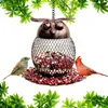 Dekoracje ogrodowe metalowa sowa kolibry podajniki na zewnątrz wiszące żelaza dzika karmnik ptaków papuga papuga akcesoria