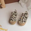Sandales enfants été printemps toile bébé mignon léopard zèbre imprimer casual chaussures garçons respirant crochet fermeture 230720