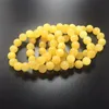 Varejo inteiro 10-16 MM Natural Jade Amarelo Pulseiras Conta Recarga Joia Lucky Stretch Pulseira Elástica Moda Jóias Mulheres 279L