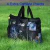 Worki wieczorowe Kobiety o wysokiej pojemności przezroczystą torbę przezroczystą podwójnie warstwy upałów dużych piknikowych toreb na plażę torby na ramię TOTE 230721