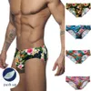 Men's Swimwear Low Waist Swimwear Push Pad Swim Briefs Print Men Swimsuit Sexy Bathing Suit Quick Dry Summer Sport Beach Wear Surf Gay 230720