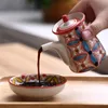 Herb Spice Tools Japanese Tableware Kitchen Ceramic Oil Pot Soy Sauce Vinegar Bottle Chili Oil Dispenser Bottle Gravy Boats Seasoning Pot LB469 230720