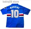 Fans Tops Tees 90 91 Mancini Vialli thuisvoetbalshirt 1990 1991 Maglie da Calcio Sampdoria Retro Vintage klassieke voetbalshirt Maillot T230720