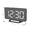 Skrivbordsklockor digital väckarklocka LED -spegel 1224 timmar Displayemperatur Snooze USB 230721