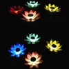 Solenderdriven LED LOTUS Flower Lamp Water Resistant Outdoor Floating Pond Night-Light For Pool Party Garden Decoration C19041702300W