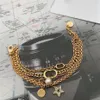 Mode Charm Armbänder Designer ganze Kristall Sterne Charming Armband Mädchen Geschenk Marke mit hoher Qualität Schnelle Lieferung199f