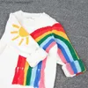 Pullover Children Sweaters Rainbow Long Sleeve Pullovers Toddler Girl Sweater Kids Winter Clothes Kids Sweaters Y1024 Z230721