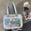 Avondtassen Japanse Korea Style Womens Schouder Grote Capaciteit JK Handtas Transparante Itabag Voor 1825 Jaar Oude Meisjes Anime Fans 230720