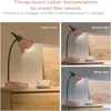 Table Lamps 3W LED Desk Lamp Light Adjustable Gooseneck Rechargeable Battery Night With Mobile Phone Holder For Kids