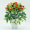 Decorative Flowers Artificial Plants Wishful Fruit Bonsai Fake Tree Foam Fruits Potted Faux Branch Top Tower For Home El Office Wedding