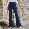 Jeans da donna Denim da donna 2023 Pantaloni larghi elasticizzati a vita alta strappati Pantaloni da donna eleganti sexy a gamba larga Pantalon