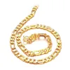 Real Solid 24K Yellow Gold necklace Curb chain Link Chain257d