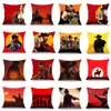 Jeu populaire Red Dead Redemption 2 motif imprimé coton lin polyester jeter taies d'oreiller voiture housse de coussin canapé décor à la maison Pillo273T