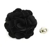 Broschen YHLF-065 Mode handgemachte Herren Revers Blume Boutonniere Pin für Anzug Stoff Pins