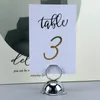 حامل بطاقة Metal Place Card Weddings حامل القائمة والبطاقة رقم طاولة الجدول ، حاملي علامة الجدول حاملات الجدول