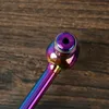 Latest Colorful More Style Pyrex Thick Glass Pipes Portable Removable Dry Herb Tobacco Spoon Metal Filter Screen Bowl Smoking Bong Holder Innovative Hand Tube