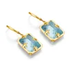 Stud Real Silver 925 Earring for Women Trend Aquamarine Earrings Gold Plated Anniversary Party Banquet Luxury Fine Jewelry Accessorie 230721