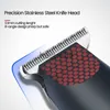 Clippers Trimmer Wiederaufladbare Glatze Clipper 0 MM T Stahl Klinge Cutter Barber Shop Professionelle Haarschneider Für Männer Kits Bart 3 Führungskämme Mini x0728