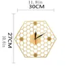 Relojes de pared reloj con temporizador y alarma Hexagonal panal reloj decoración del hogar geométrico madera 2 minutos lindo