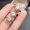Moissanite Ring 1CT 2CT 3CT VVS Lab Diamond Test Passed Fine Jewelry For Women Wedding Party Gift Real 925 Sterling Silver Cluster2539