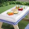 Aufblasbarer Kühler, Strand-Eiskübel, Outdour, Camping, PVC, faltbar, Servierbar, Salat-Eistablett, Lebensmittel- und Getränkebehälter, Grill, Picknick, Pools, Partyzubehör, Buffet, Luau-Kühler