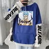 Felpe con cappuccio da uomo Bleach Grimmjow Jaegerjaquez Harajuku Anime Cartoon Abbigliamento Autunno Inverno Caldo Hip Hop Streetwear Felpe con cappuccio