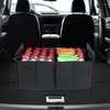 Auto-Organizer, Fracht-Aufbewahrungsbox, tragbarer zusammenklappbarer Caddy mit 2 Fächern, Auto-Tasche