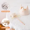 Novelty Games 03 Baby Birthday Party Toy Decorative Cap Cotton Wood In Star Fairy Stick Growth Crown Shower Po Props Gifts 230721