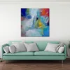 Contemporary Canvas Wall Art Vibrant Rainbow Handmade Modern Decor for Hotel Room Decor