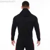 Felpe con cappuccio da uomo Felpe da palestra da uomo Fitness Jogger Sport Felpe con cappuccio da bodybuilding Cappotto con cerniera Felpa da allenamento con cappuccio casual in cotone Giacca a maniche lunghe da uomo L230721